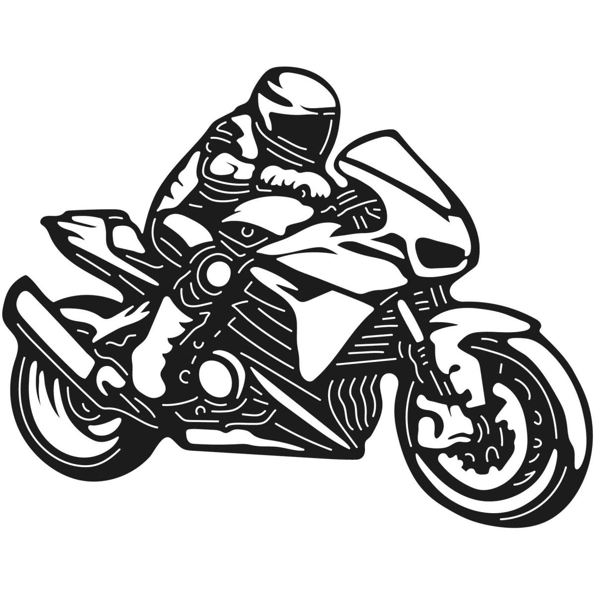 Motorcycles and Choppers 065 DXF File Cut Ready for CNC