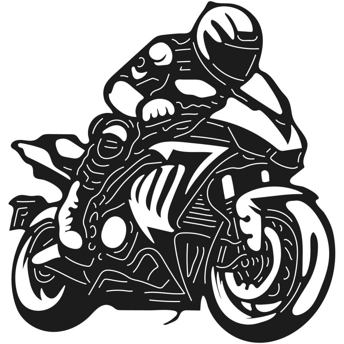 Motorcycles and Choppers 066 DXF File Cut Ready for CNC