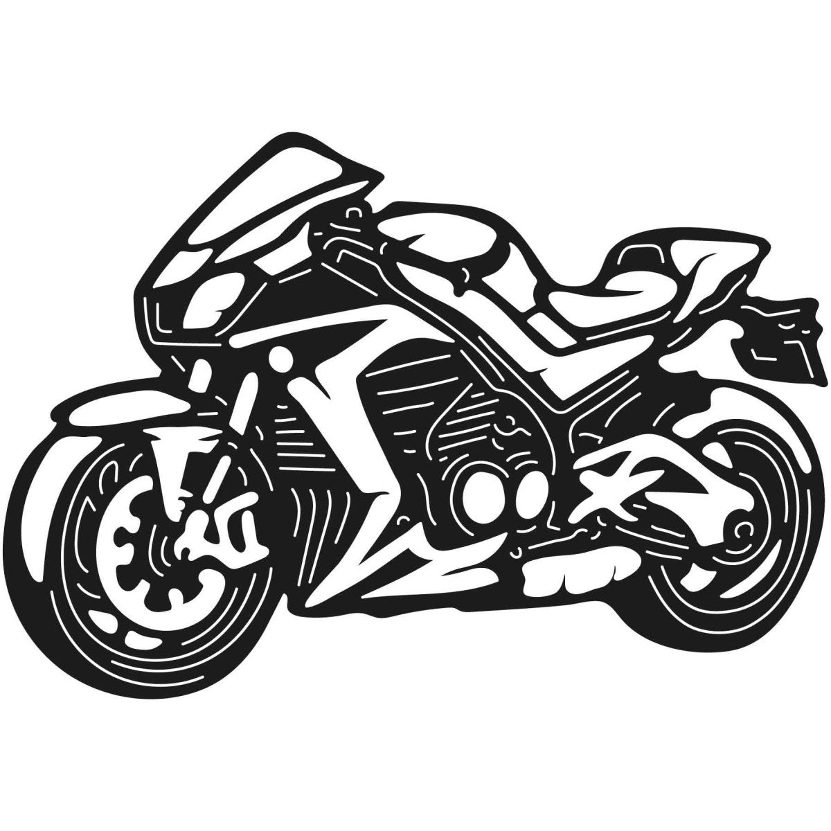 Motorcycles and Choppers 068 DXF File Cut Ready for CNC