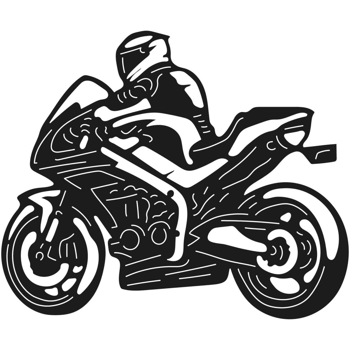 Motorcycles and Choppers 073 DXF File Cut Ready for CNC