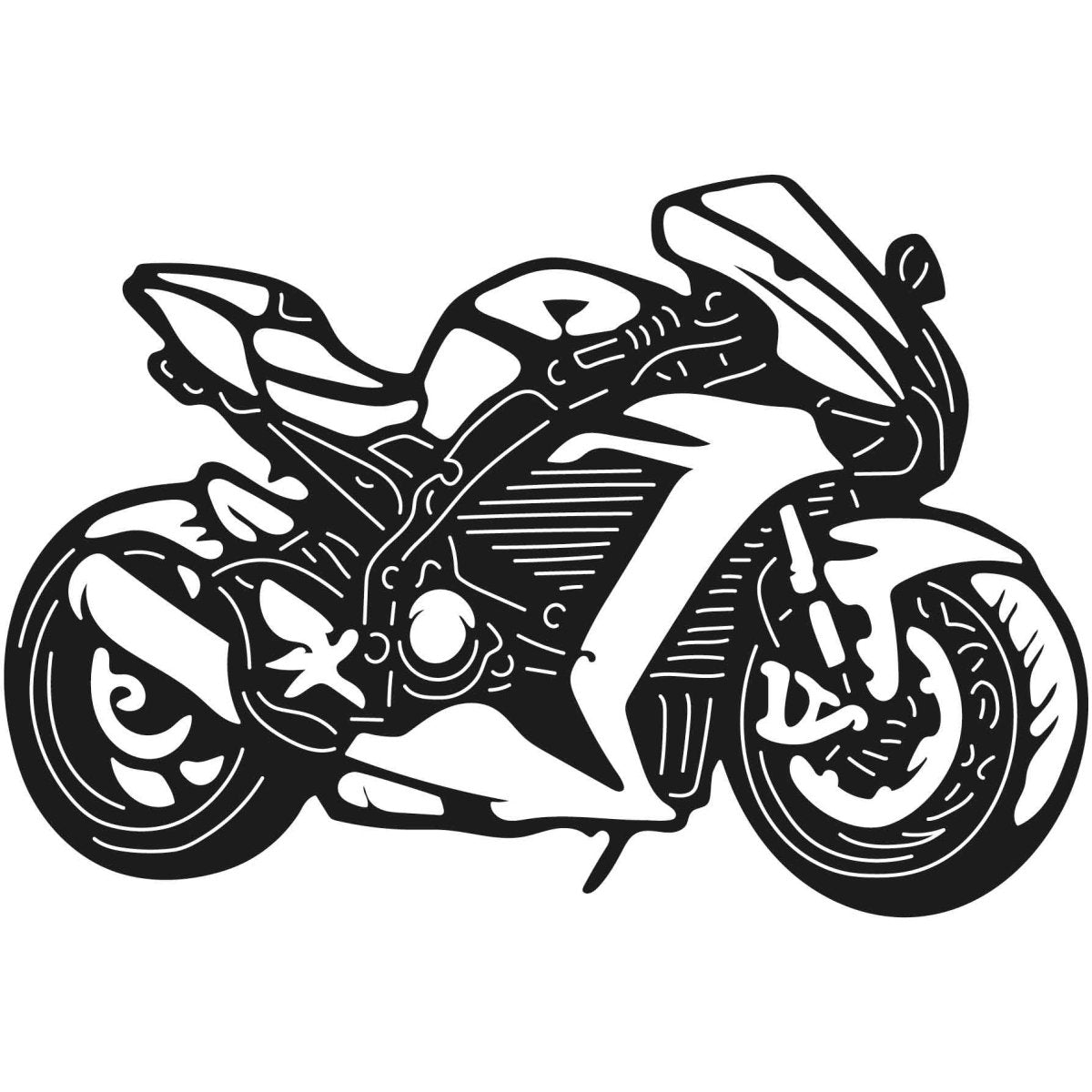 Motorcycles and Choppers 075 DXF File Cut Ready for CNC