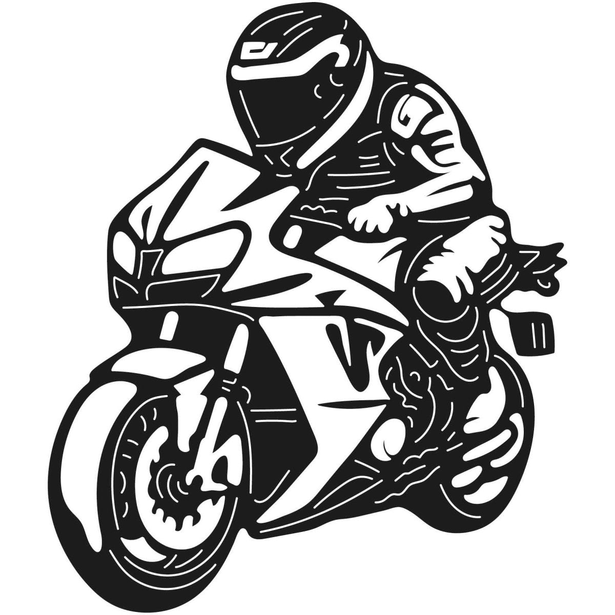 Motorcycles and Choppers 077 DXF File Cut Ready for CNC