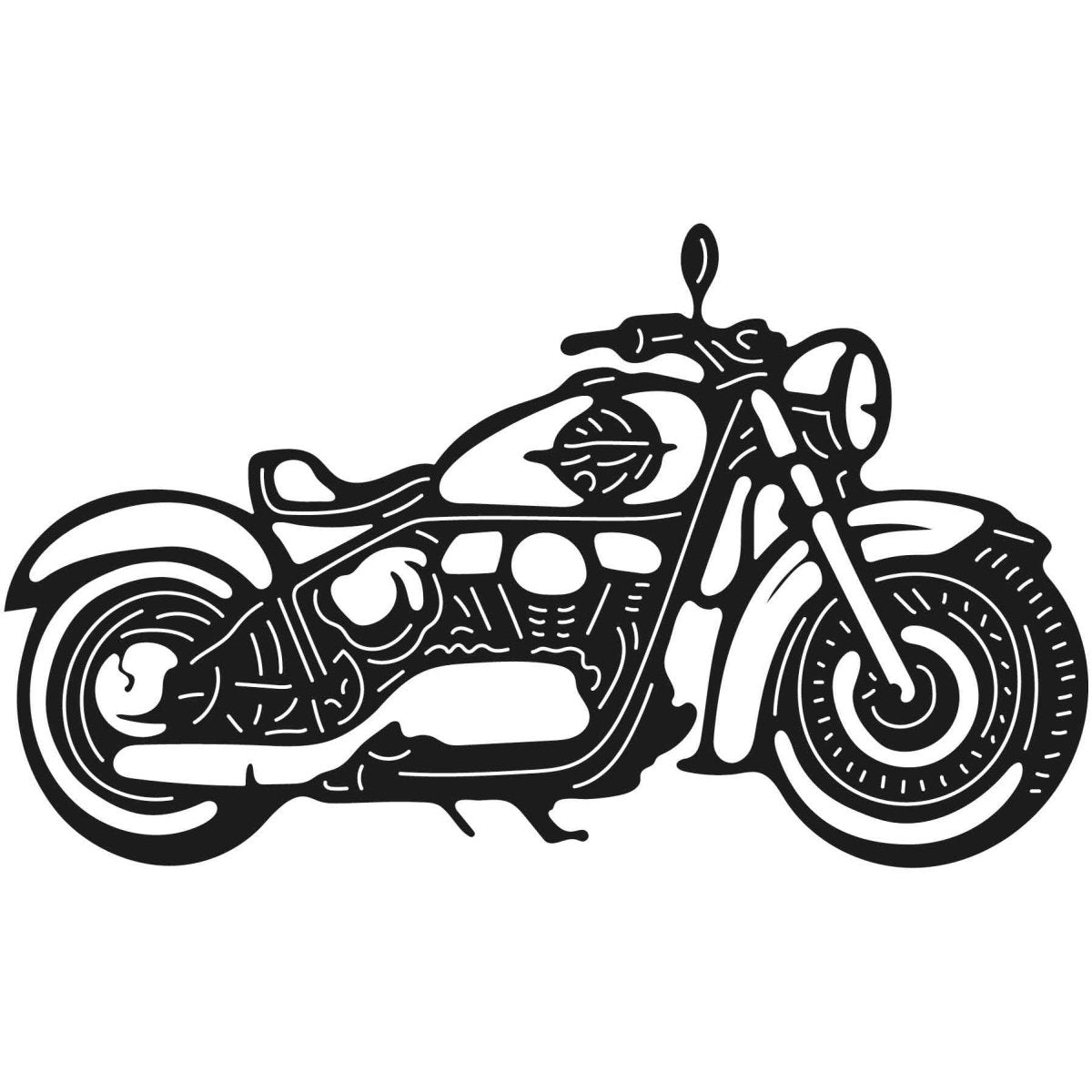 Motorcycles and Choppers 089 DXF File Cut Ready for CNC