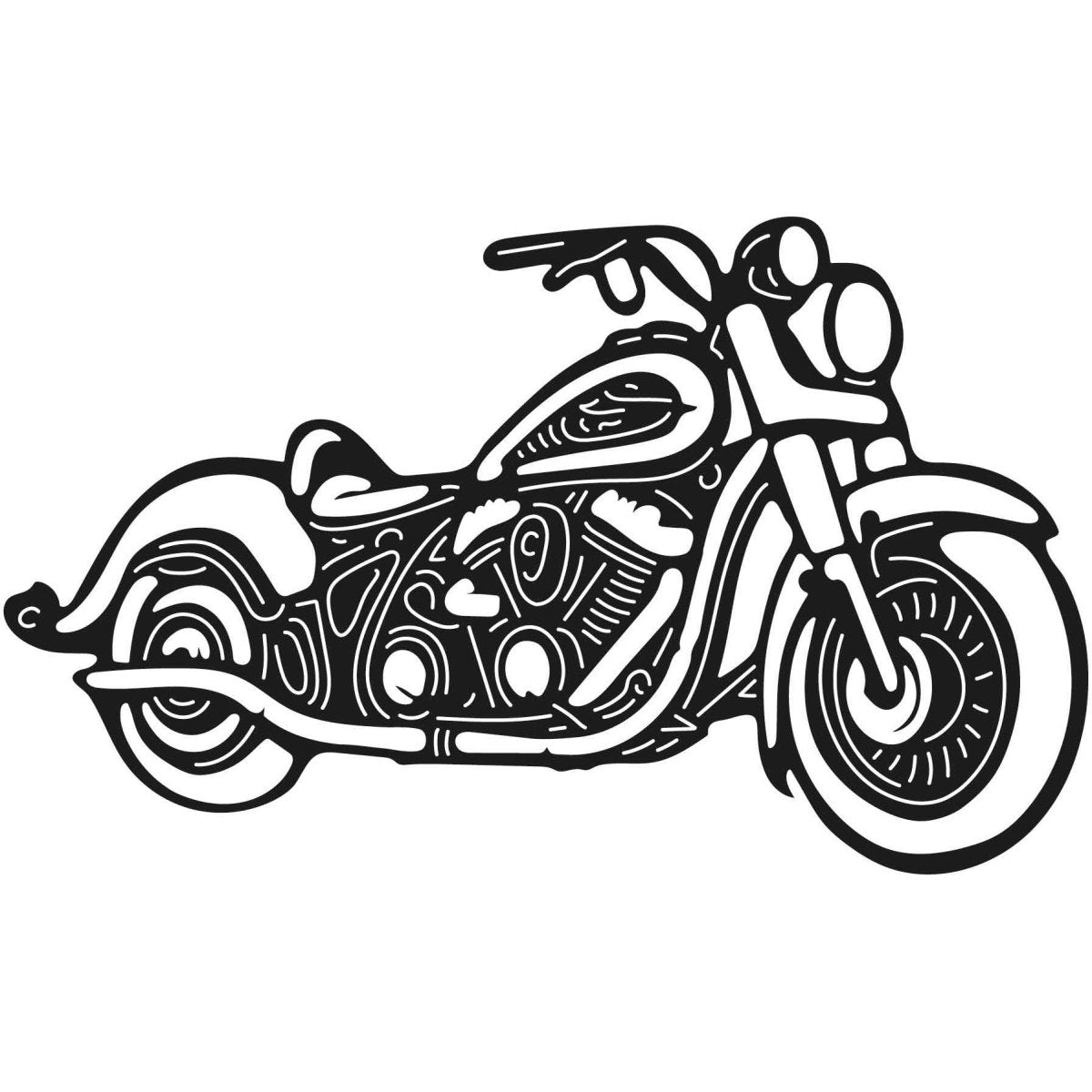 Motorcycles and Choppers 092 DXF File Cut Ready for CNC