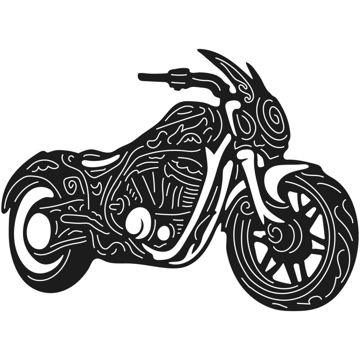 Motorcycles and Choppers 094 DXF File Cut Ready for CNC