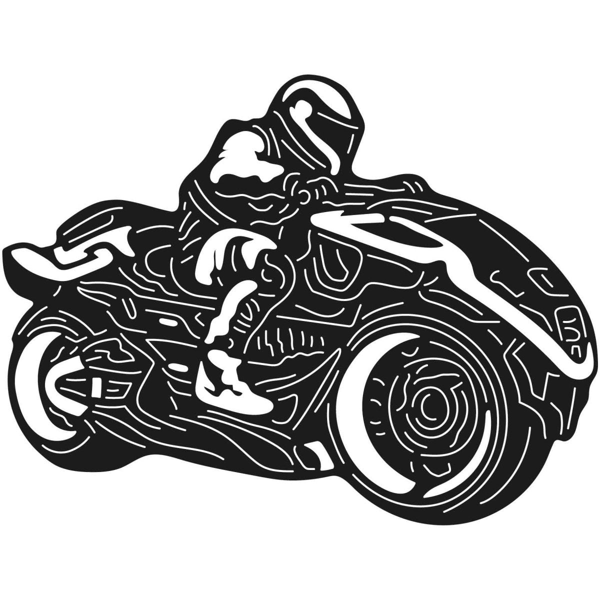 Motorcycles and Choppers 099 DXF File Cut Ready for CNC