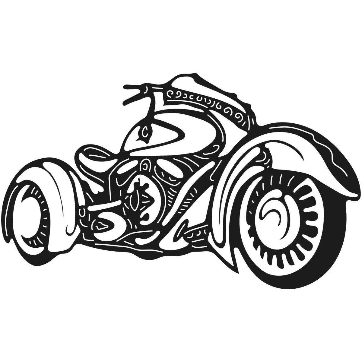 Motorcycles and Choppers 106 DXF File Cut Ready for CNC