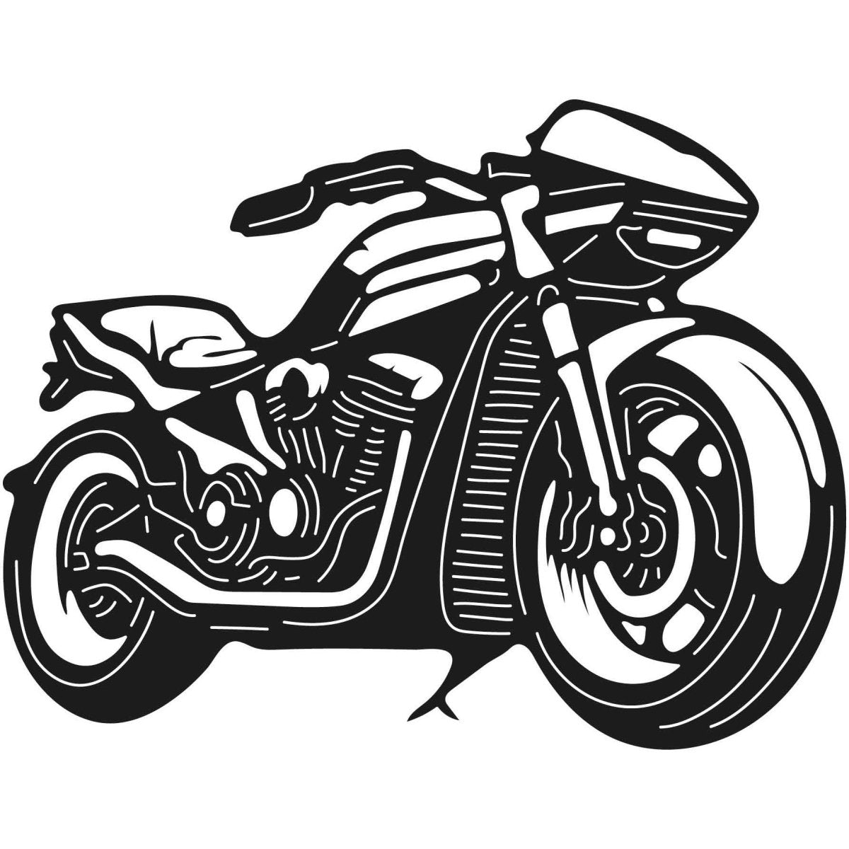 Motorcycles and Choppers 117 DXF File Cut Ready for CNC