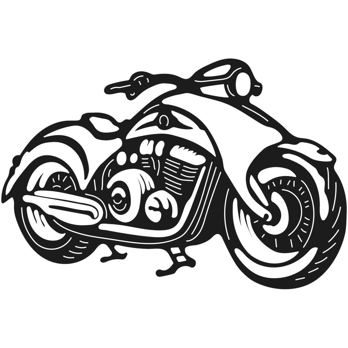 Motorcycles and Choppers 129 DXF File Cut Ready for CNC