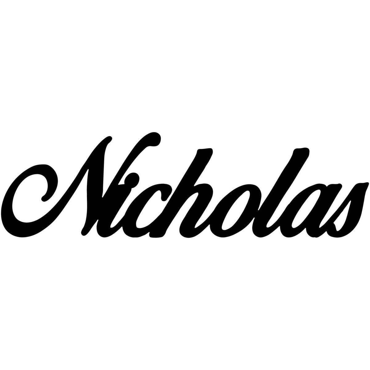 Nicholas Name DXF File Cut Ready for CNC