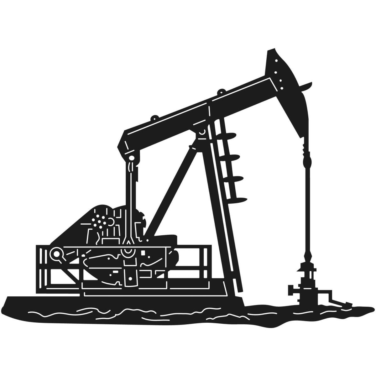 Oil PumpJack 01 DXF File Cut Ready for CNC