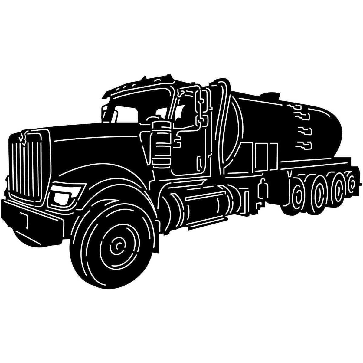 Oilfield Trucks 04 DXF File Cut Ready for CNC