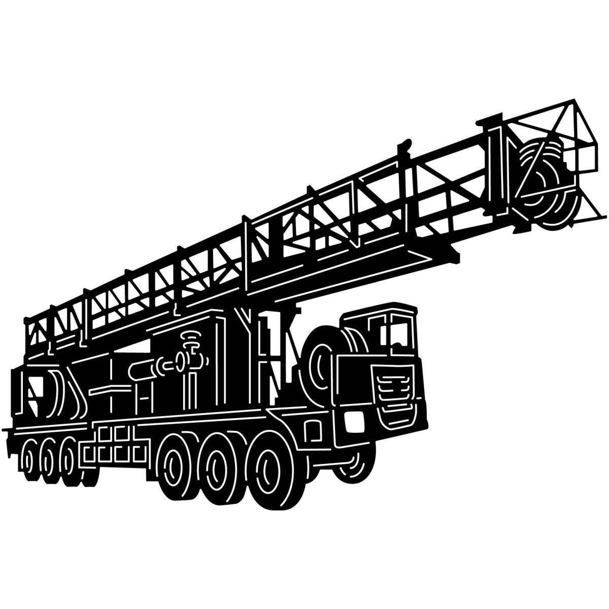 Oilfield Trucks 05 DXF File Cut Ready for CNC