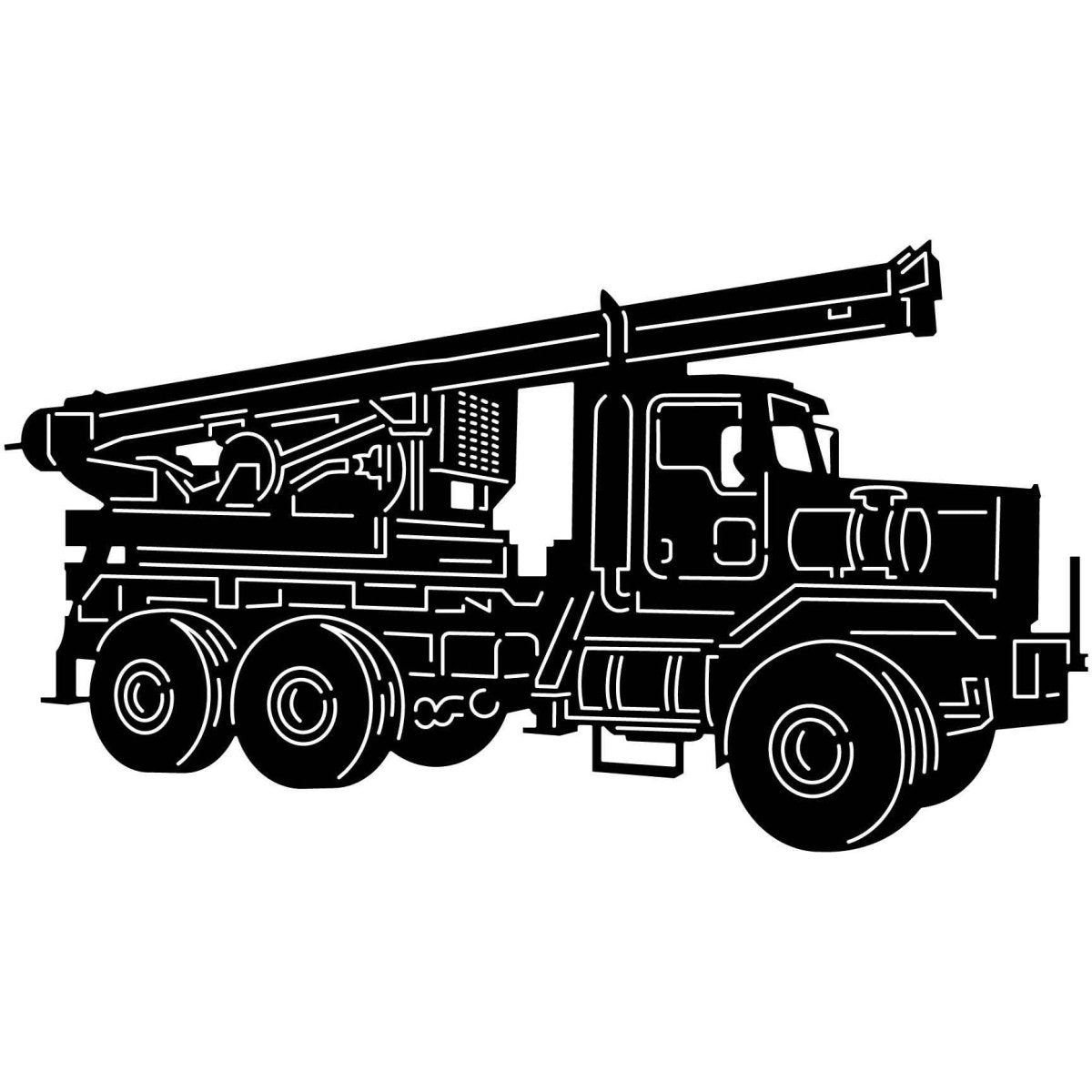 Oilfield Trucks 15 DXF File Cut Ready for CNC