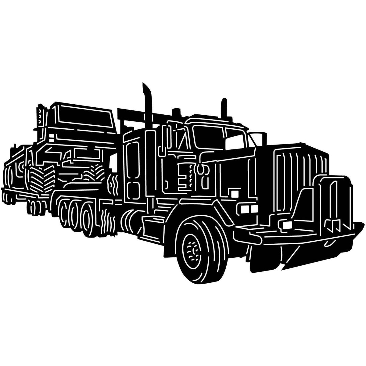 Oilfield Trucks 16 DXF File Cut Ready for CNC