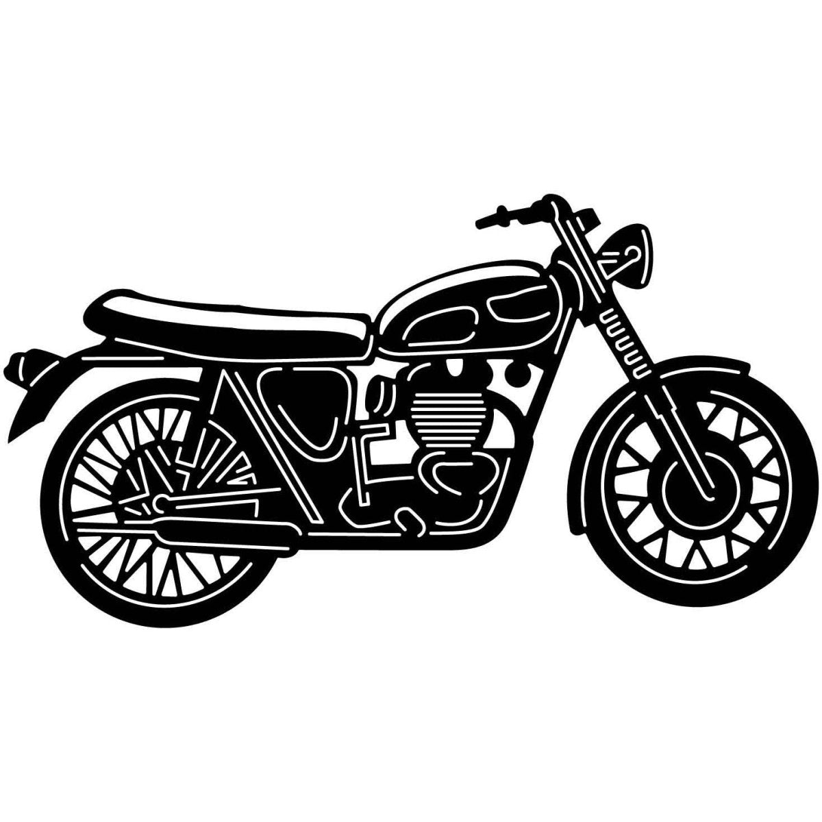 Old Motorcycles 06 DXF File Cut Ready for CNC