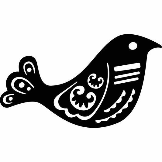 Free Ornamental bird-DXFforCNC.com-DXF Files cut ready cnc machines