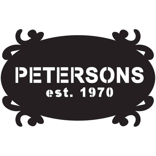 PETERSONS Sign-dxf file cut ready for cnc machines-dxfforcnc.com