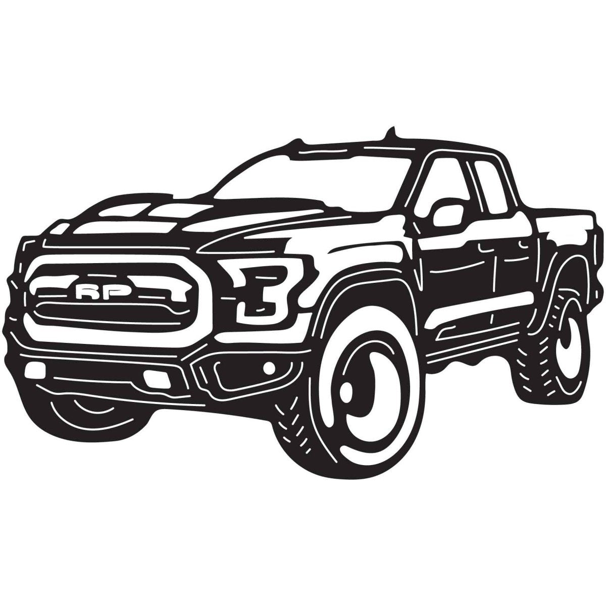 Pickup Trucks 011 DXF File Cut Ready for CNC