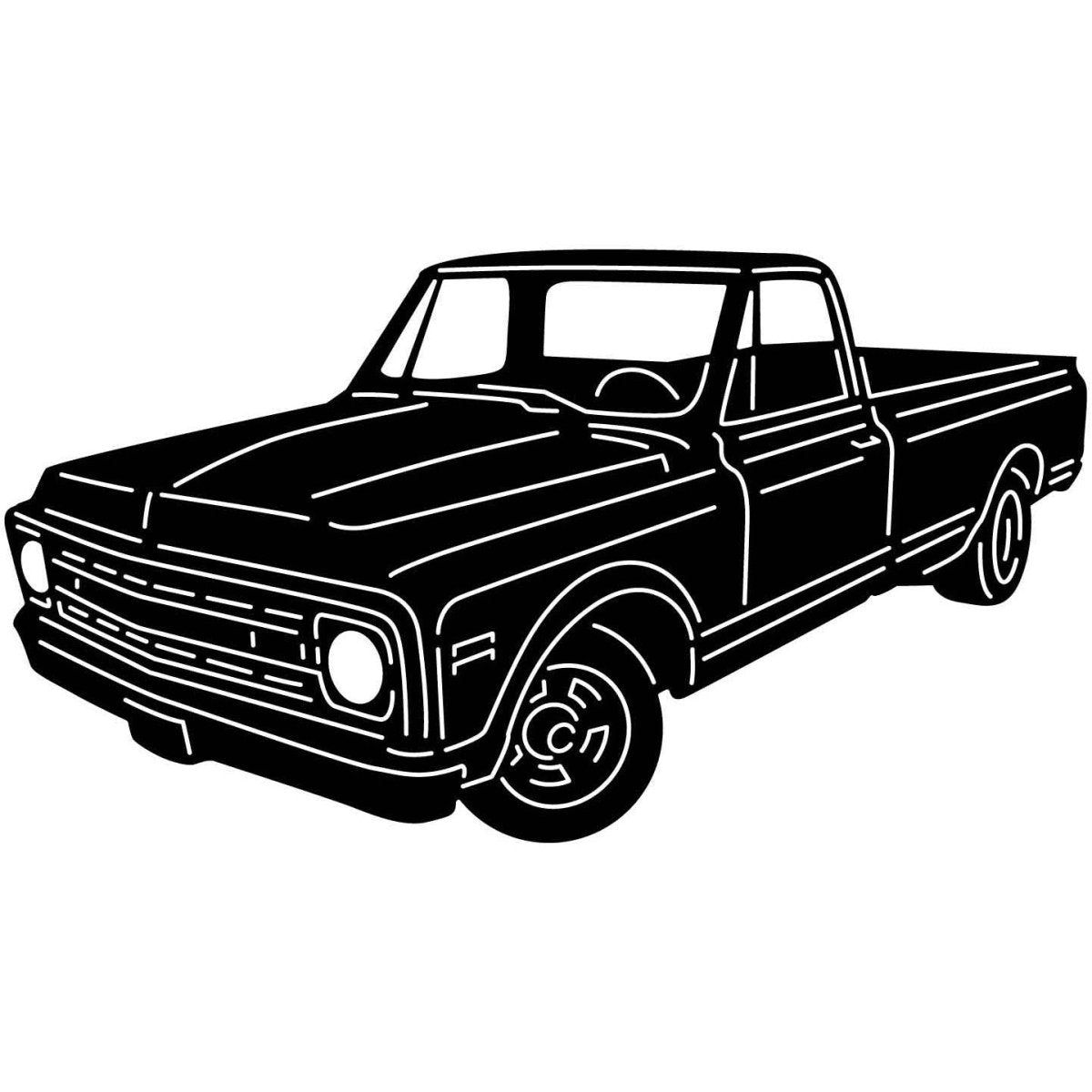 Pickup Trucks 099 DXF File Cut Ready for CNC