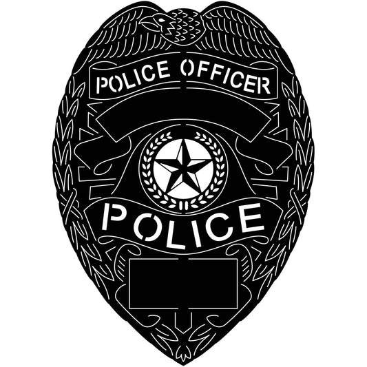 Police Officer Badge Blank-DXF File cut ready for CNC machines