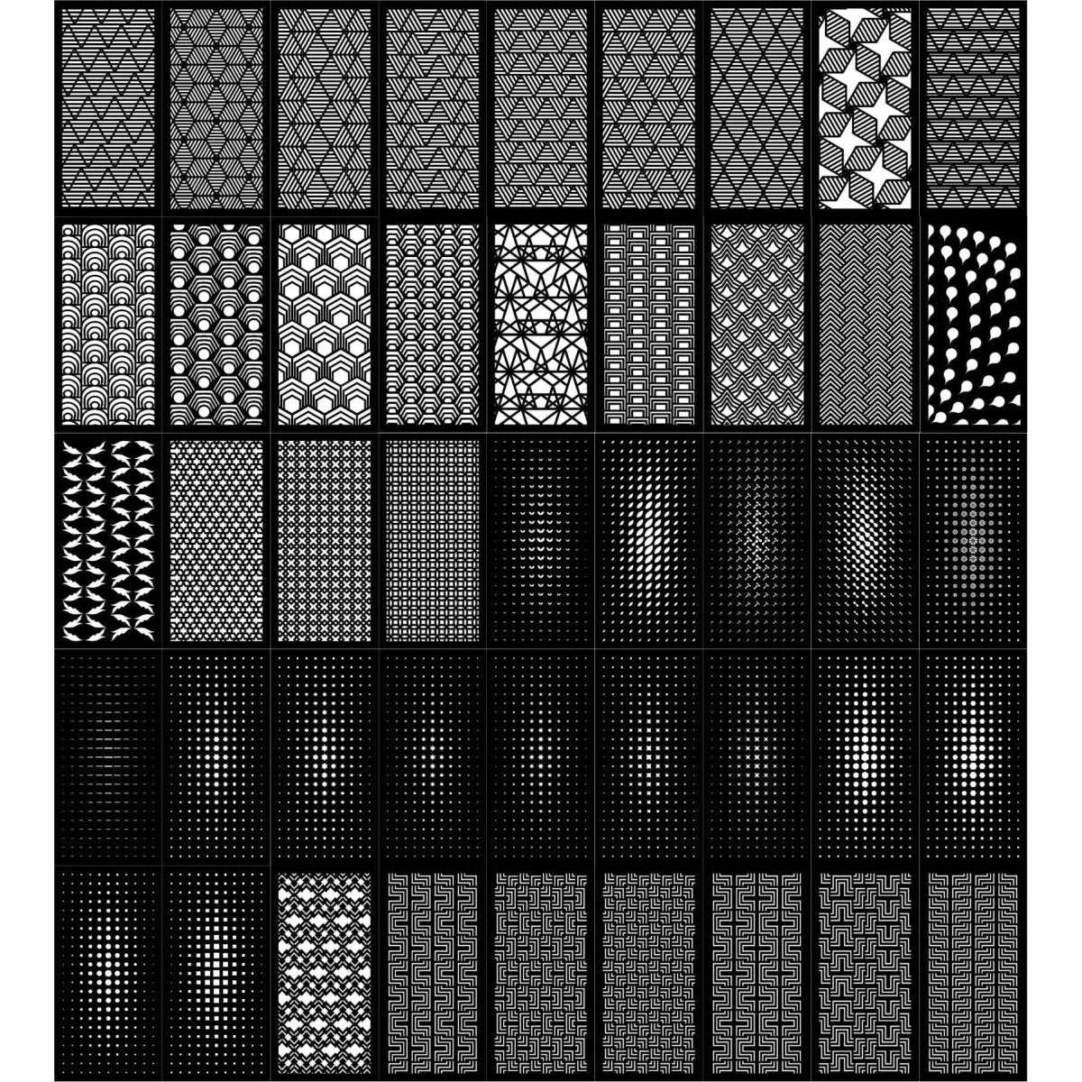 Outdoor Railing Panel Decorative Privacy Screen DXF files - DXFforCNC.com