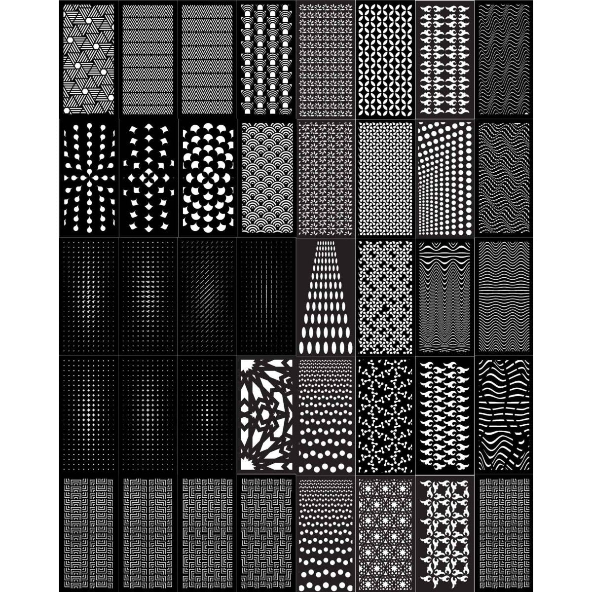 Outdoor Railing Panel Decorative Privacy Screen DXF files - DXFforCNC.com