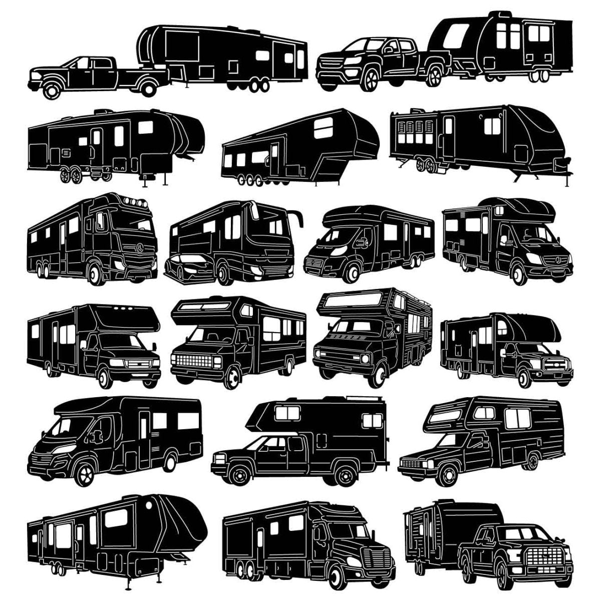 Recreational Vehicle Motorhomes and Travel Trailers-DXF files Cut Ready for CNC-DXFforCNC.com