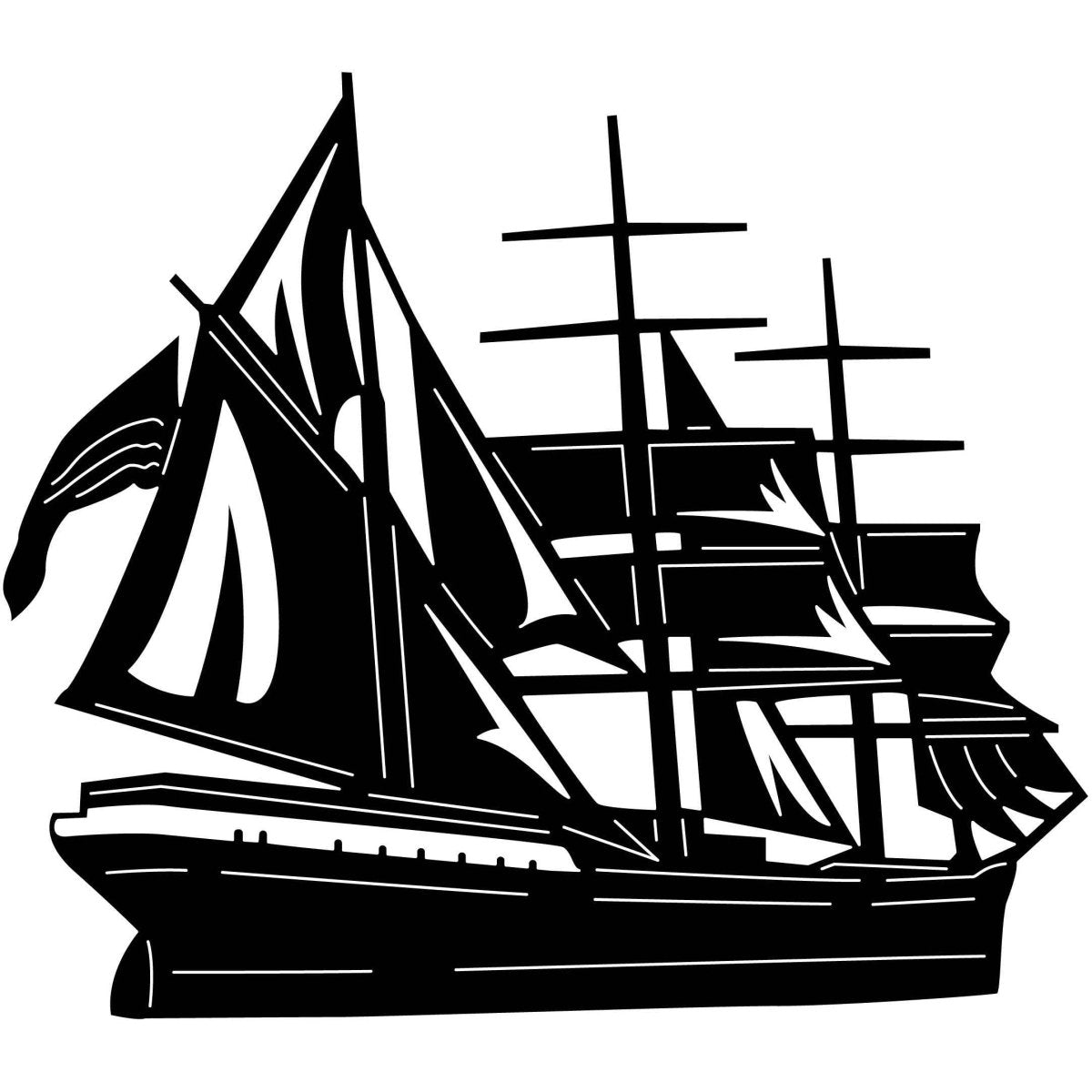 Sailing Boats and Ships 14 DXF File Cut Ready for CNC