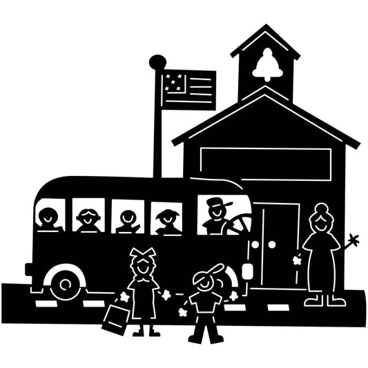 School Bus Free DXF File for CNC Machines-DXFforCNC.com