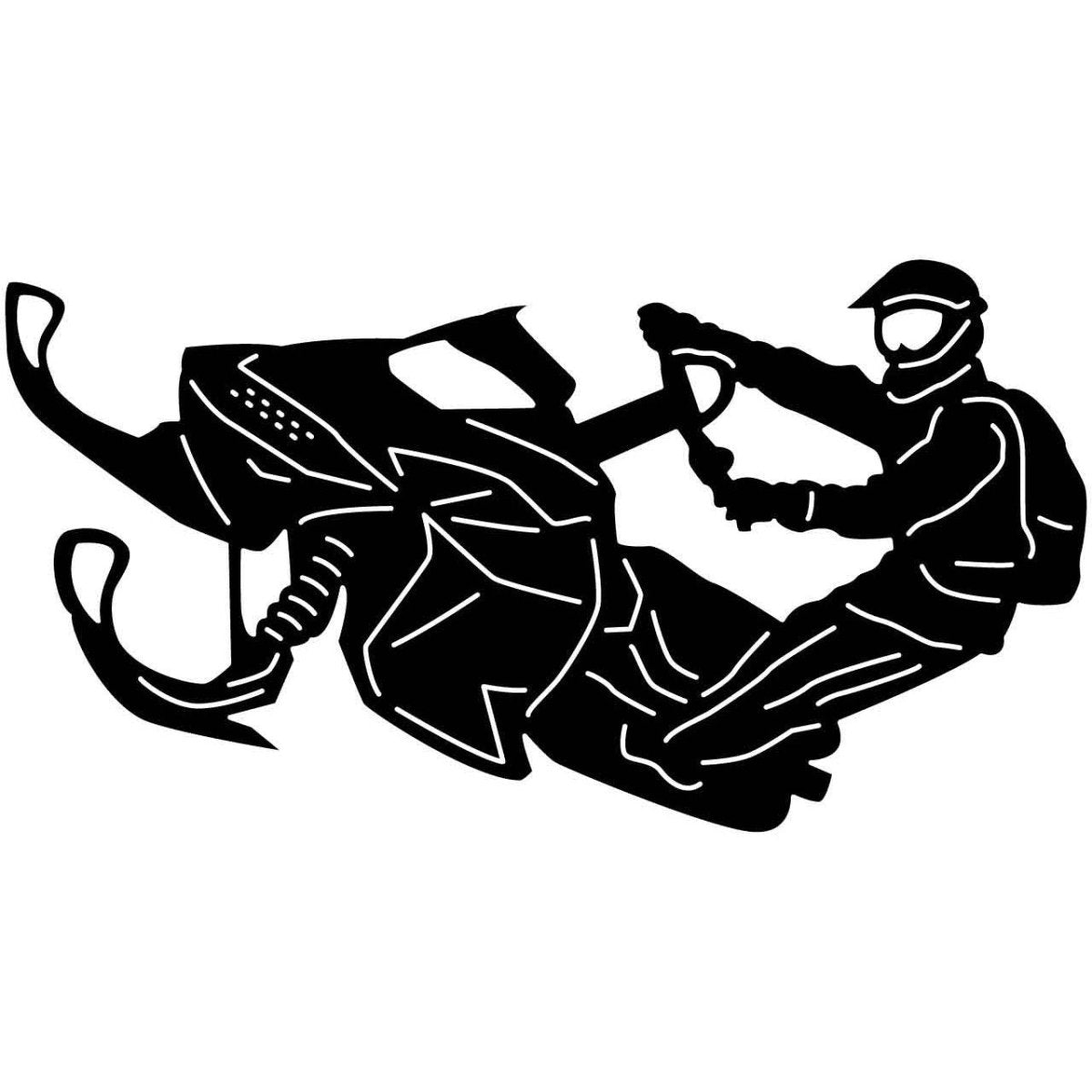 Snowmobiles and Mountains 13 DXF File Cut Ready for CNC