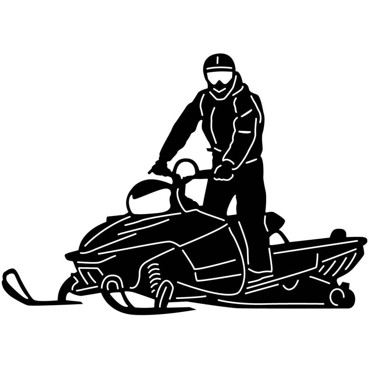 Snowmobiles and Mountains 16 DXF File Cut Ready for CNC