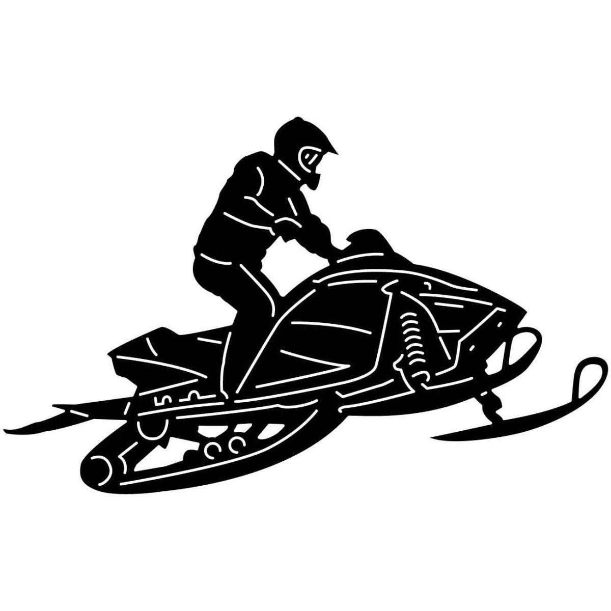 Snowmobiles and Mountains 18 DXF File Cut Ready for CNC