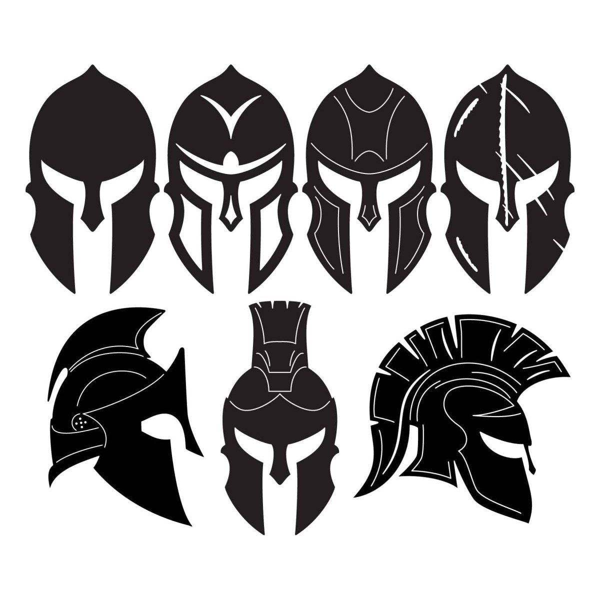 Decorative DXF Files | Spartan Helmet Mask CNC Cutting Design – DXFforCNC