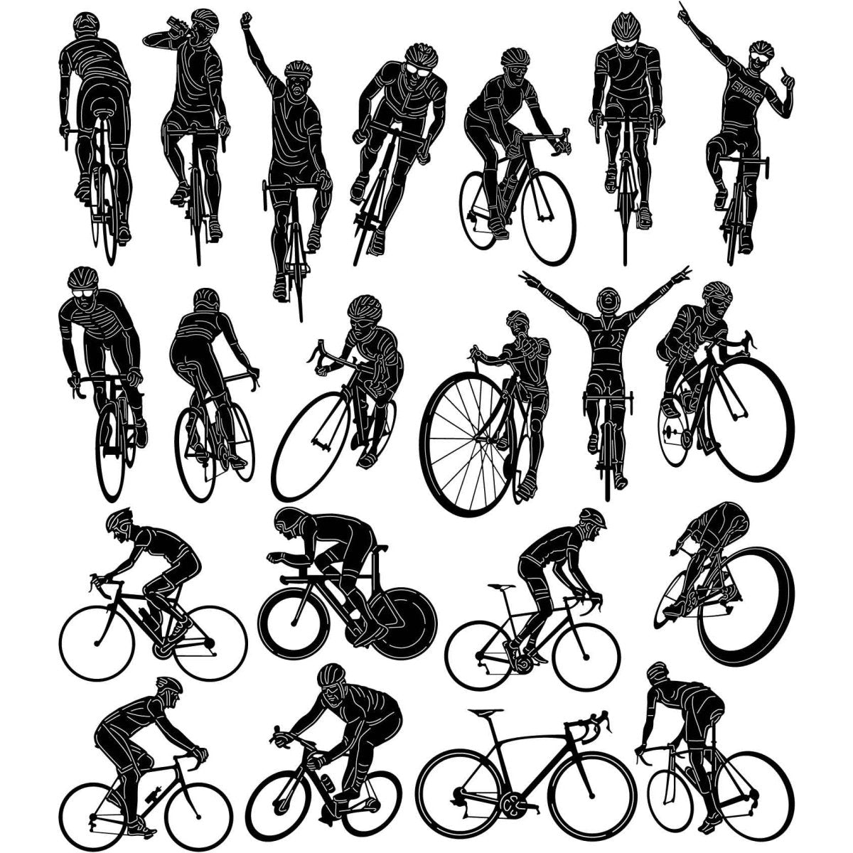 Sport Road Cyclist-DXF files Cut Ready for CNC-DXFforCNC.com