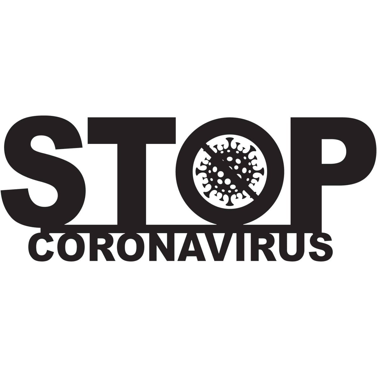 Free Stop Coronavirus sign Pandemic-DXF files Cut Ready for CNC-DXFforCNC.com