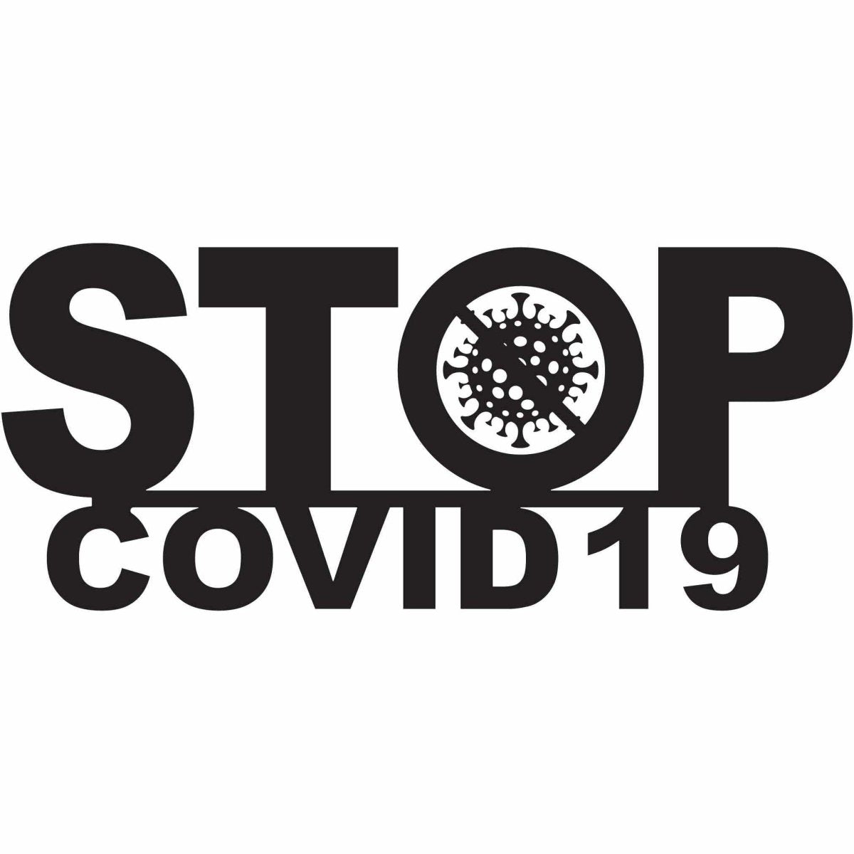 Free Stop Covid-19 sign Pandemic-DXF files Cut Ready for CNC-DXFforCNC.com