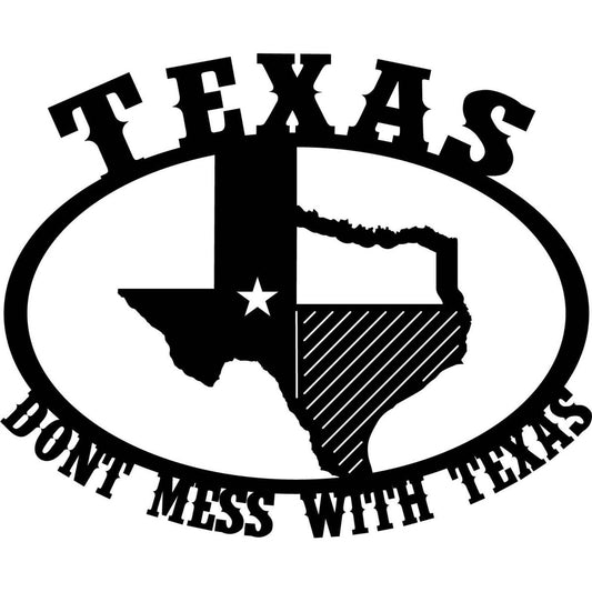 Texas Map Flag Dont Mess