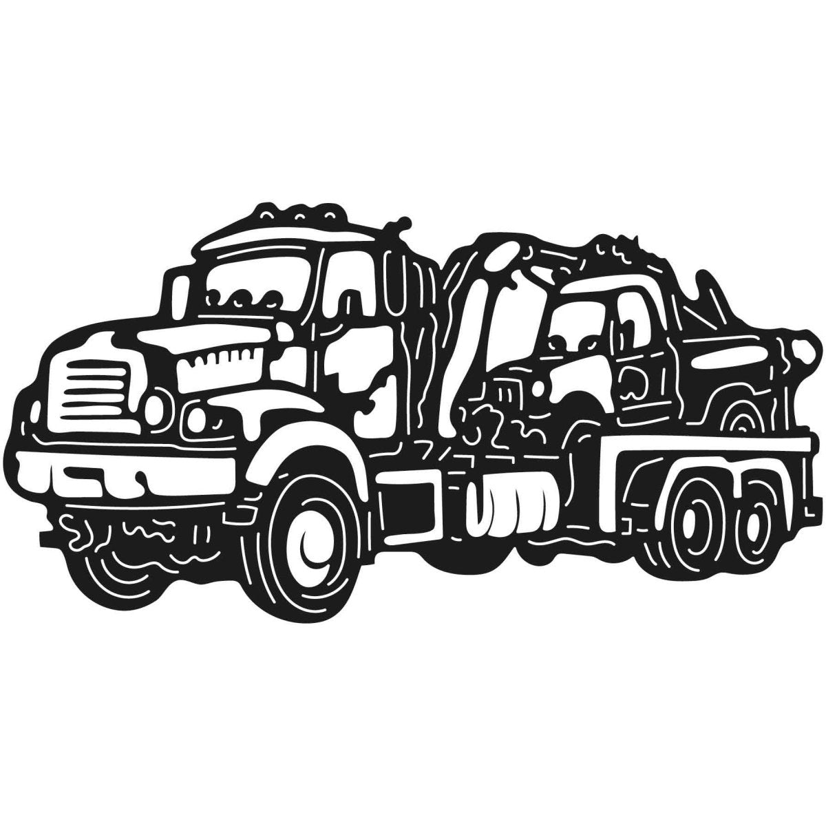 Tow Trucks  41 DXF File Cut Ready for CNC