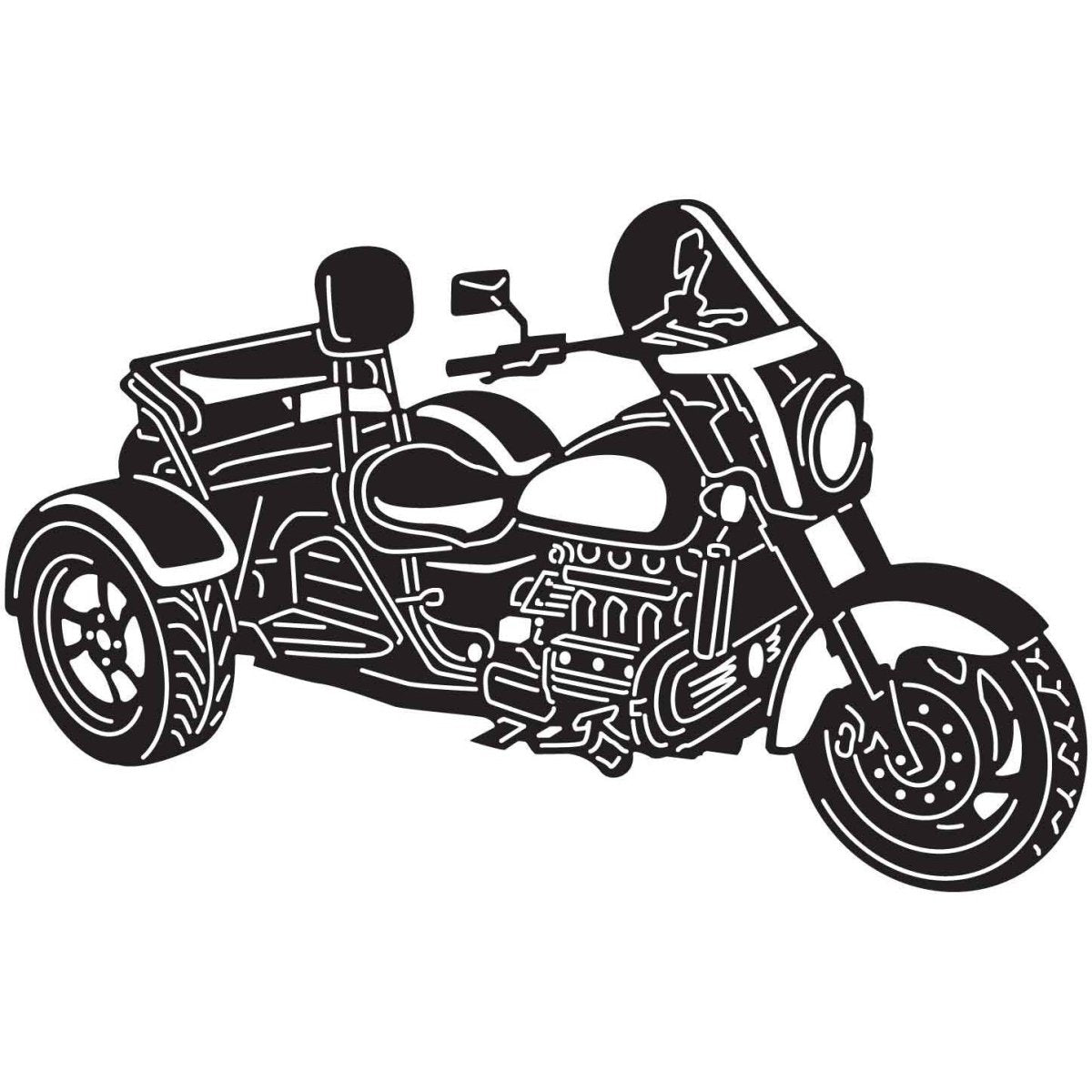 Trike Bike Motorcycle 06 DXF File Cut Ready for CNC