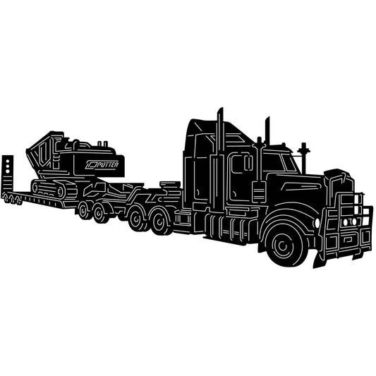 Truck and Excavator-DXF files cut ready for cnc machines-DXFforCNC.com