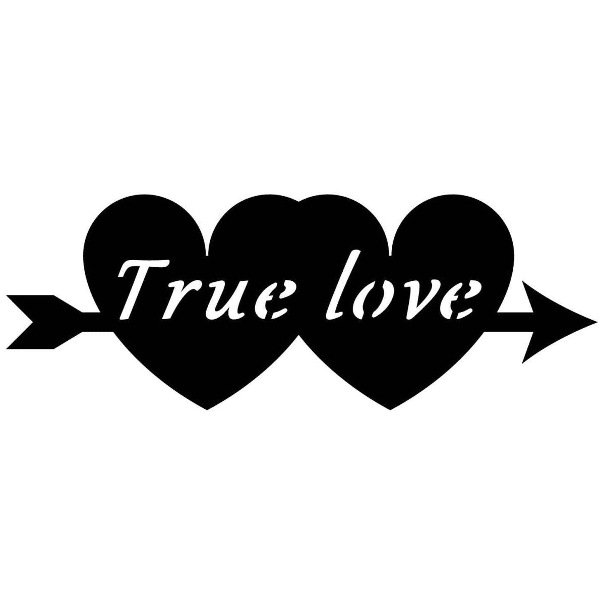 True Love with hearts DXF File Cut Ready for CNC