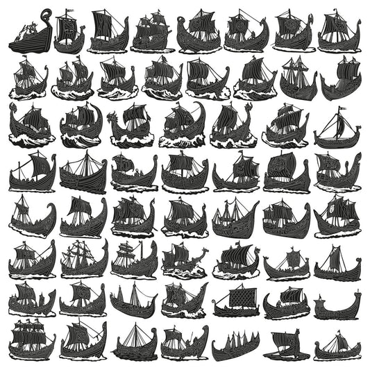 Viking Ship DXF Files for CNC | Authentic Metal Wall Art Designs