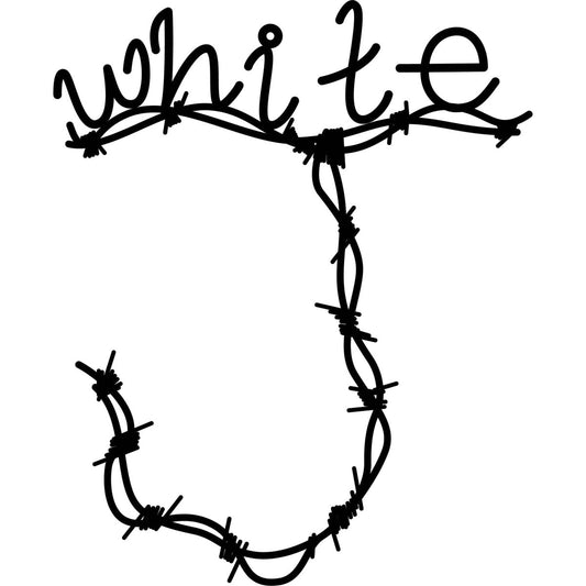 White Barbed wire-dxf file cut ready for cnc machines-dxfforcnc.com