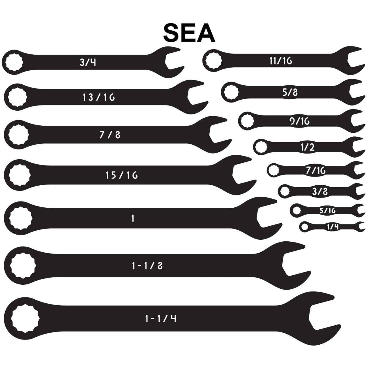 Combination Wrench Tools Open-end, Box-end-dxf files cut ready for cnc-dxfforcnc.com