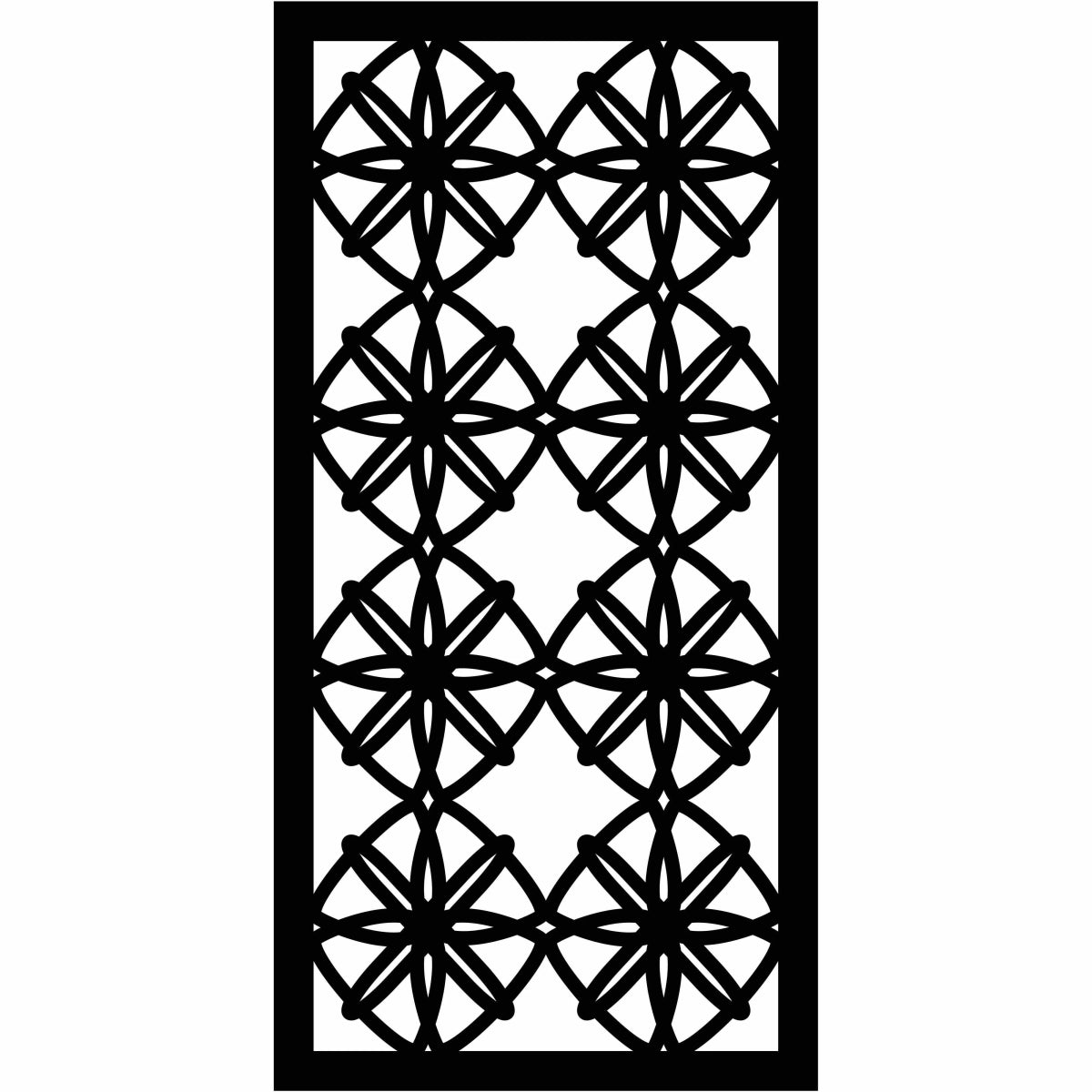 Abstract and Floral Decorative Privacy Screen Panels Doors or Fence-Free DXF files Cut Ready CNC Designs-dxfforcnc.com