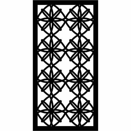 Abstract and Floral Decorative Privacy Screen Panels Doors or Fence-Free DXF files Cut Ready CNC Designs-dxfforcnc.com