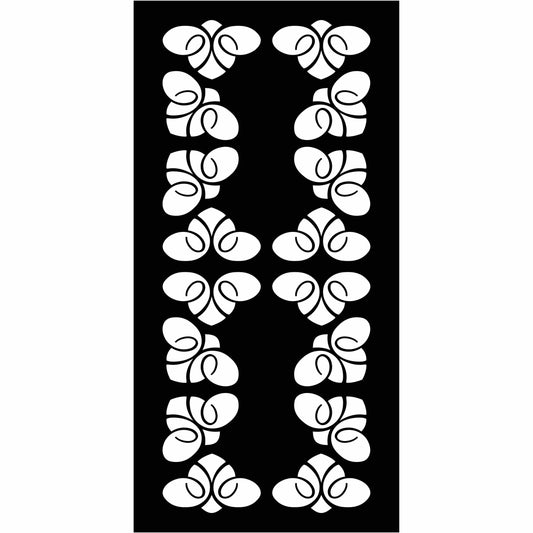 Abstract and Floral Decorative Privacy Screen Panels Doors or Fence-Free DXF files Cut Ready CNC Designs-dxfforcnc.com