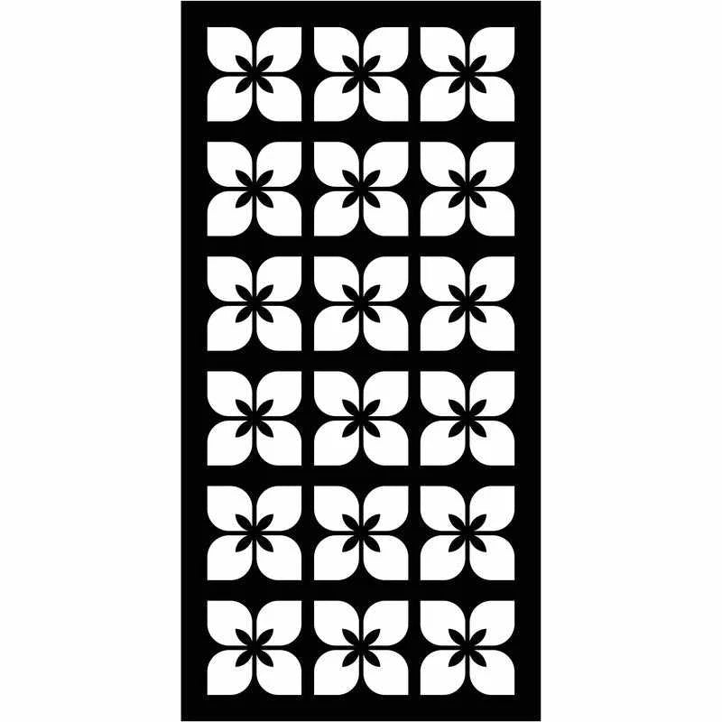 Abstract and Floral Decorative Privacy Screen Panels Doors or Fence-Free DXF files Cut Ready CNC Designs-dxfforcnc.com