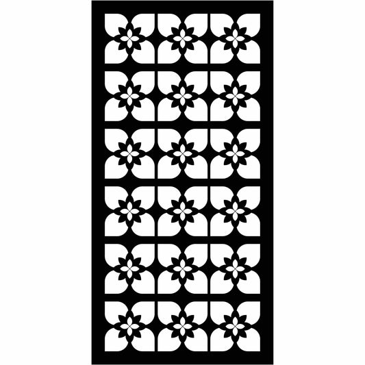 Abstract and Floral Decorative Privacy Screen Panels Doors or Fence-Free DXF files Cut Ready CNC Designs-dxfforcnc.com